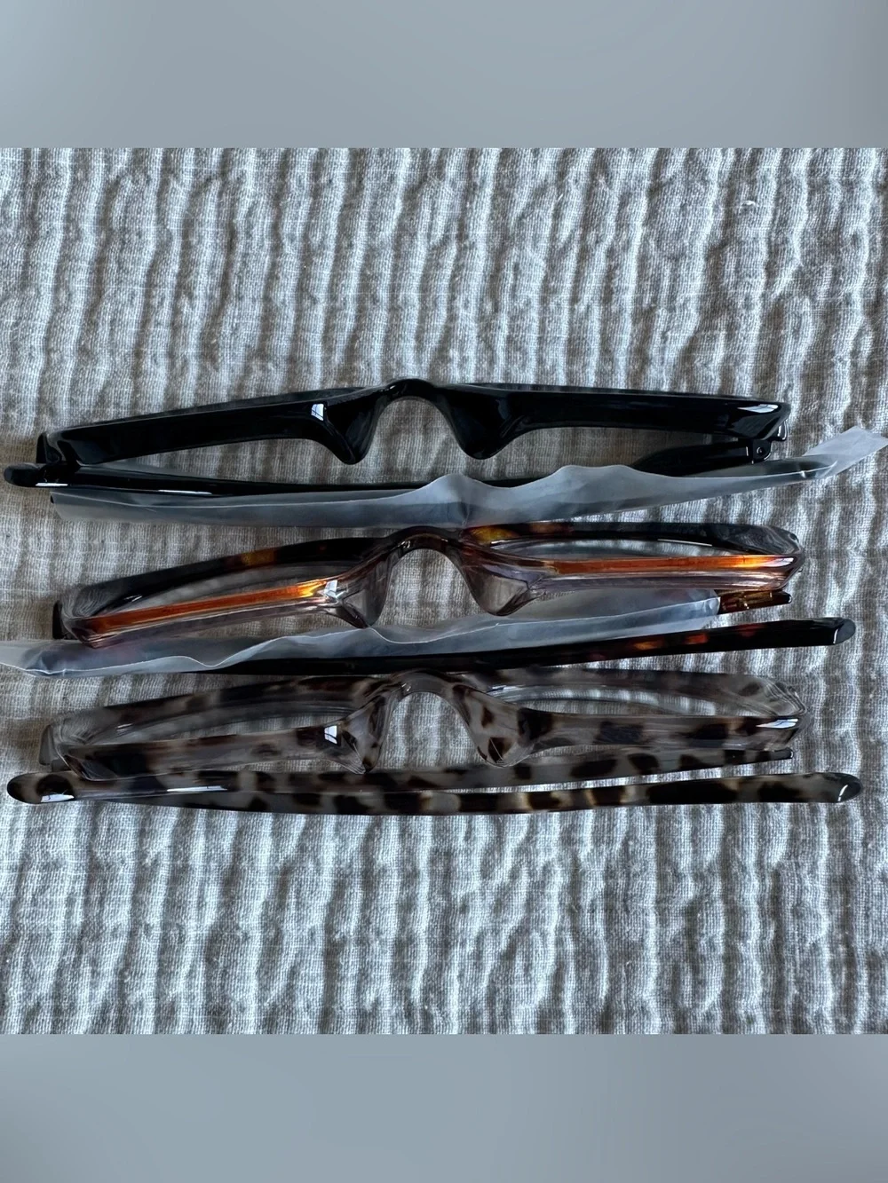 Blue Light Blocking Glasses 0.0X Set of 3 Tortoise Shell Black